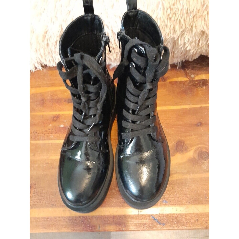 Forever 21 Womens Black Faux Leather Calf High Boots 7.5